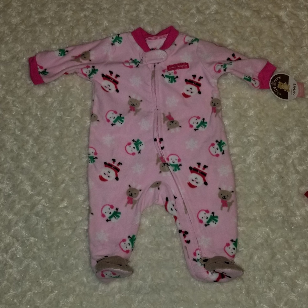 My First Christmas Fleece ONESIE NWT